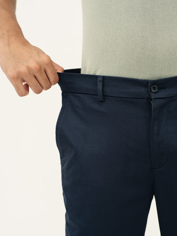 Hydrohalt Navy Slim Fit Stretch Chinos