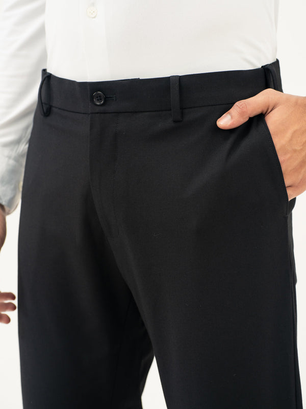 Everyday Black Slim Fit Stretch Formal Pants