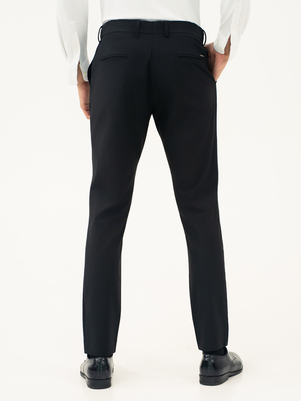 Everyday Black Slim Fit Stretch Formal Pants