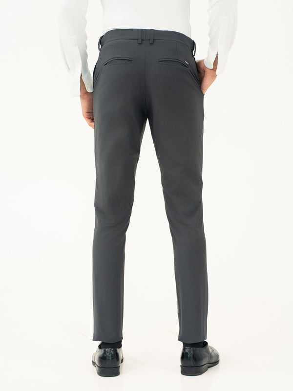 Dark Grey Stretch Formal Pants