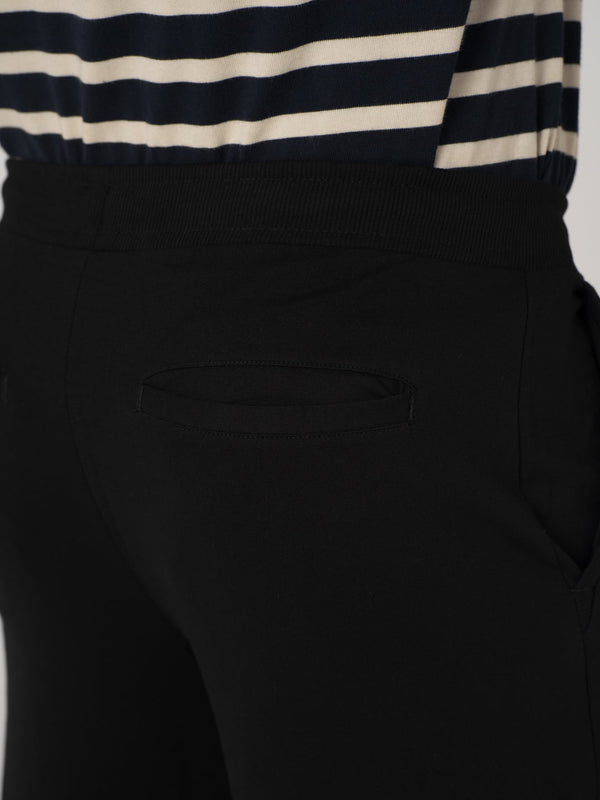 Vinyl Black Cotton Sweatpants