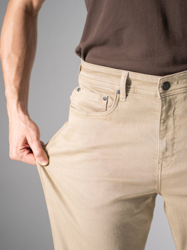 Fossil Beige Relaxed Fit Jeans