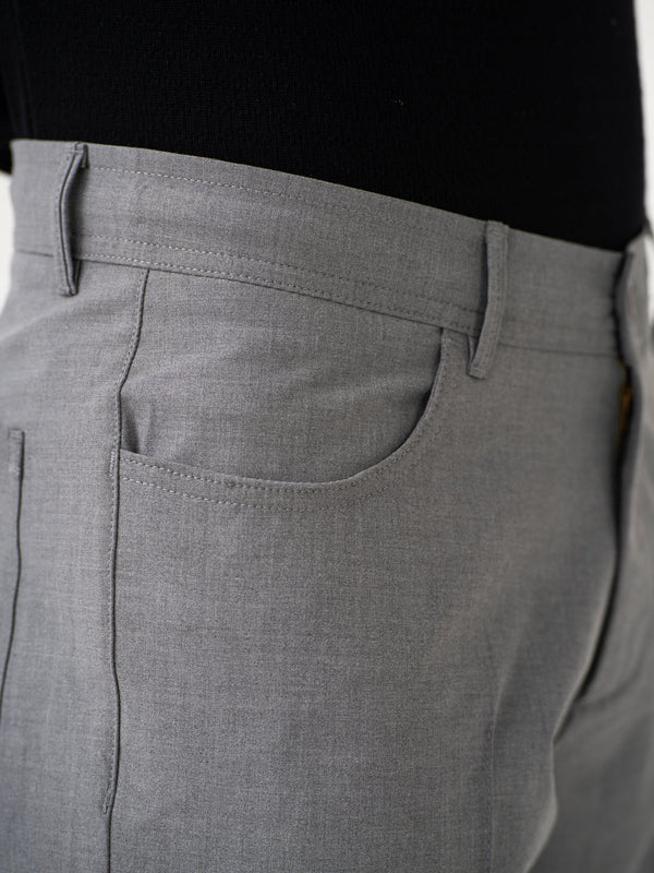 Haze Grey Relaxed Fit Korean Pintuck Pants