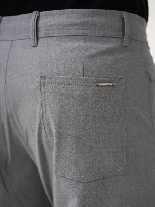 Haze Grey Relaxed Fit Korean Pintuck Pants