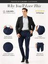 Daily Navy Slim Fit Stretch Formal Pants