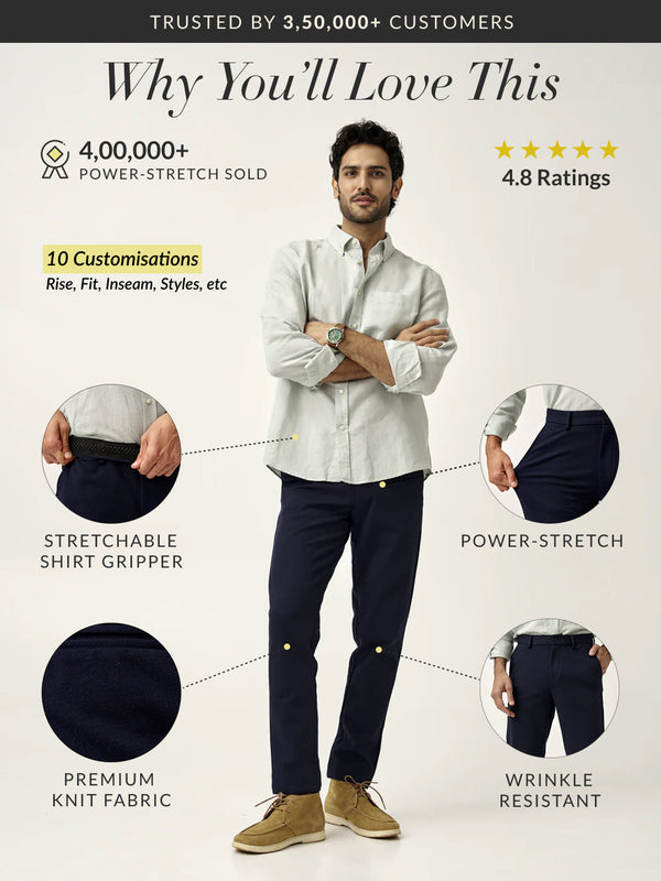 Dark Navy Power-Stretch Pants