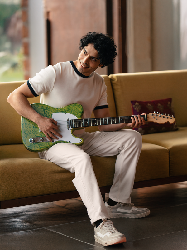 Ecru Beige Relaxed Fit Jeans