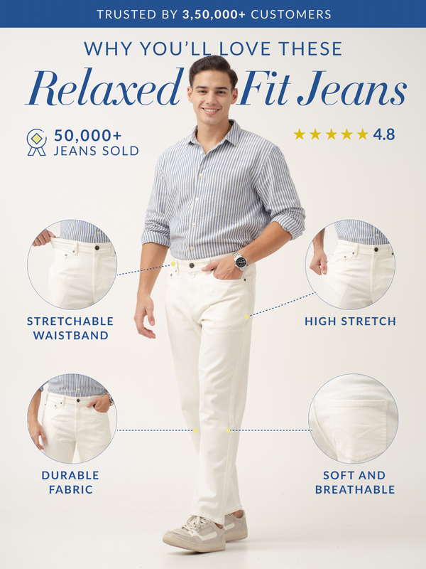 Frost White Relaxed Fit Jeans