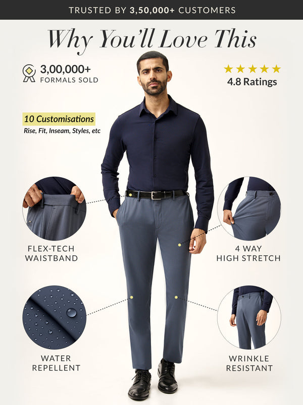 Grey All Weather Stretch Pants