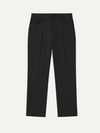 Lunar Black Relaxed Fit Korean Pintuck Pants