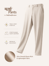 Malai Cream Soft-touch Slim Fit Power Stretch Pants