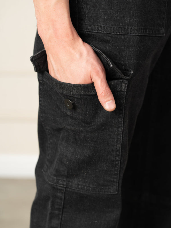Ridge Black Relaxed Fit Denim Cargos