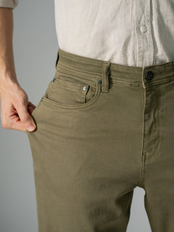 Eucalyptus Olive Relaxed Fit Jeans