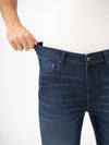 Polar Blue Whiskered Slim Fit Jeans