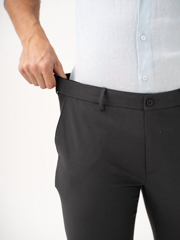 Timeless Grey Slim Fit Stretch Formal Pants