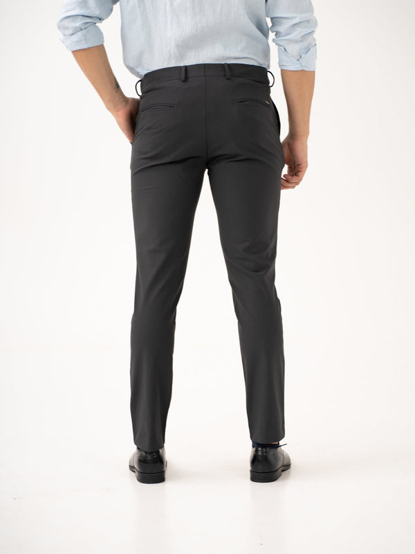 Timeless Grey Slim Fit Stretch Formal Pants