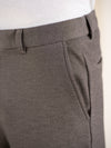 Geometry Beige Textured Slim Fit Power Stretch Pants