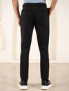 Distant Black Houndstooth Slim Fit Power Stretch Pants