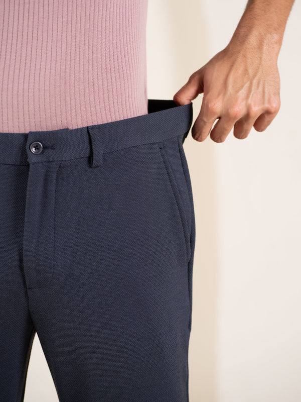 Render Blue Textured Slim Fit Power Stretch Pants