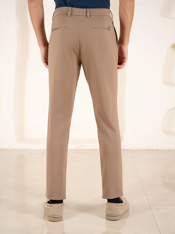 Malai Khaki Soft-touch Slim Fit Power Stretch Pants