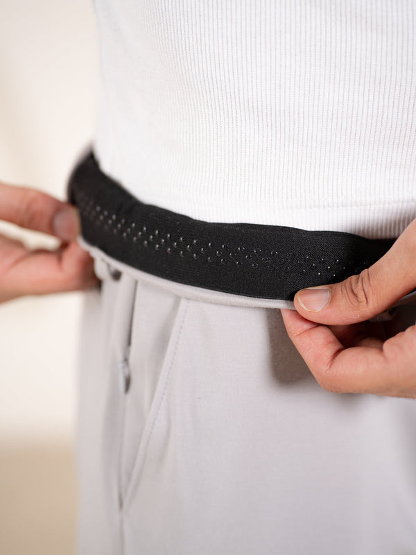 Malai Light Grey Soft-touch Slim Fit Power Stretch Pants