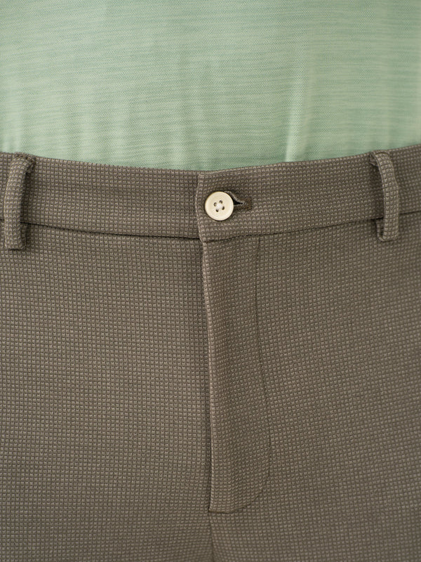 Crypto Green Waffle Textured Power-Stretch Pants