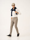 Jupiter Brown Houndstooth Power-Stretch Pants