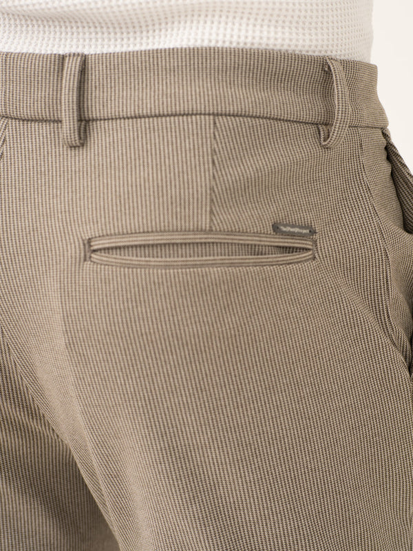 Jupiter Brown Houndstooth Power-Stretch Pants