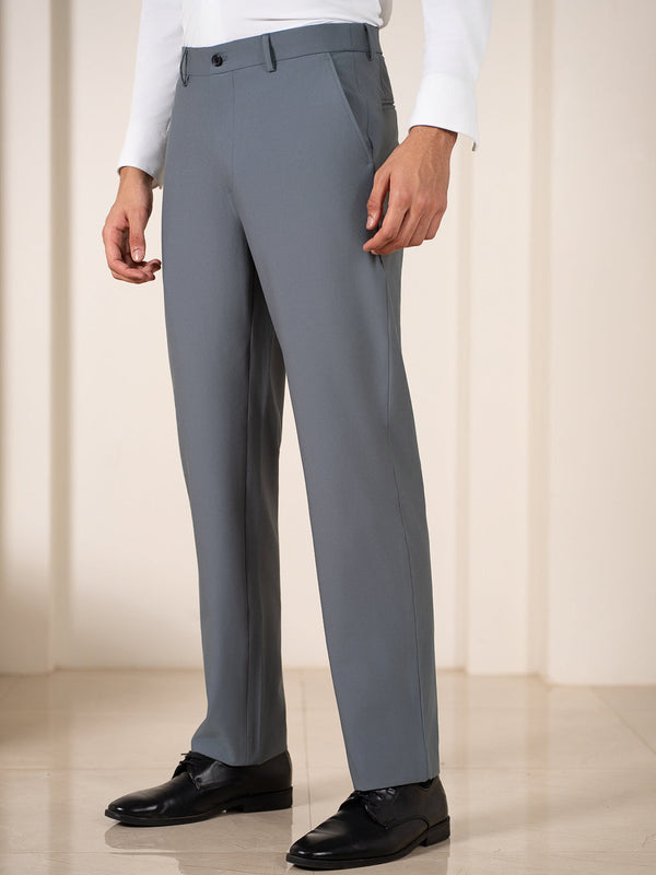 Go-to Grey 925 Relaxed Fit Smart Formal Trousers