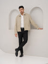 Monolith Black Luxury Twill Relaxed Fit Stretch Formal Pants