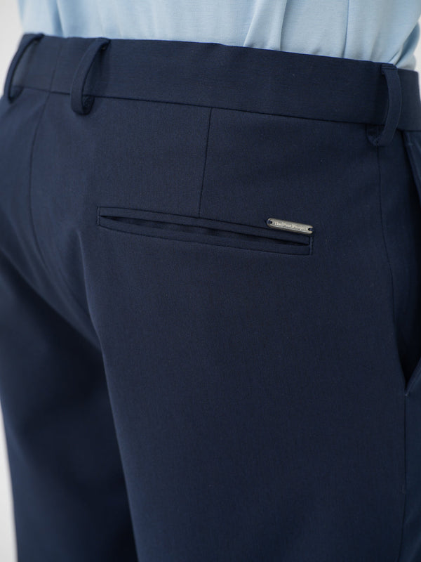 Wind Blue Water Repellent Relaxed Fit Stretch Formal Pants