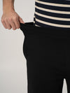 Vinyl Black Cotton Sweatpants