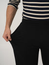 Vinyl Black Cotton Sweatpants