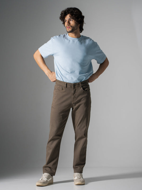 Mossstone Olive Relaxed Fit Jeans