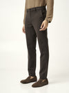 Cacao Brown Houndstooth Slim Fit Power Stretch Pants
