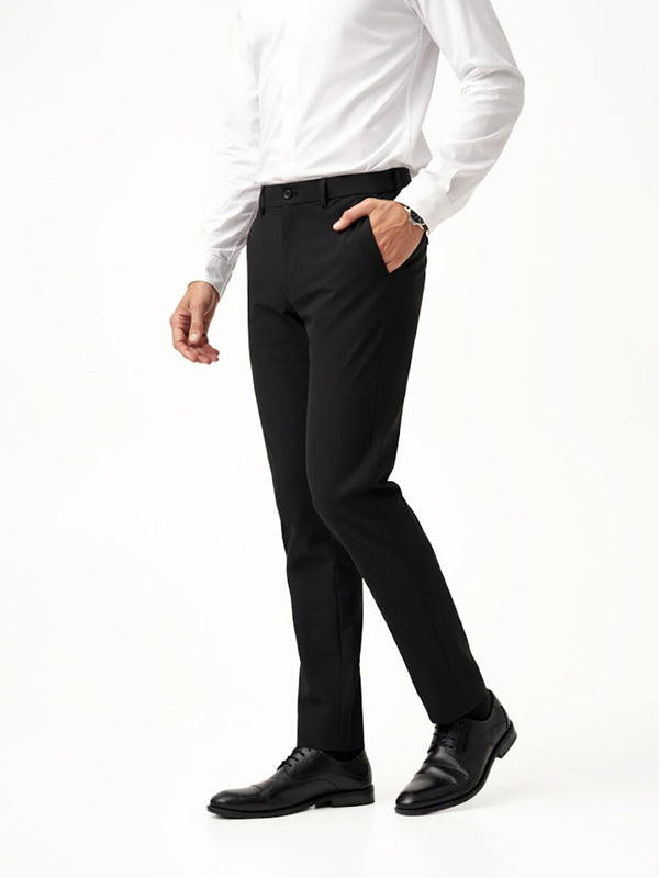 Everyday Black Slim Fit Stretch Formal Pants